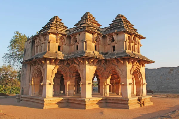 Lotus Temple Mahal Hampi Karnataka Indie Piękny Rzeźbiony Kamienny Łuk — Zdjęcie stockowe