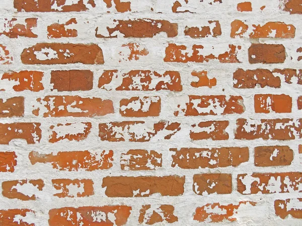 Red, Terracotta and White Brick Background. Old Wall of Red Bric