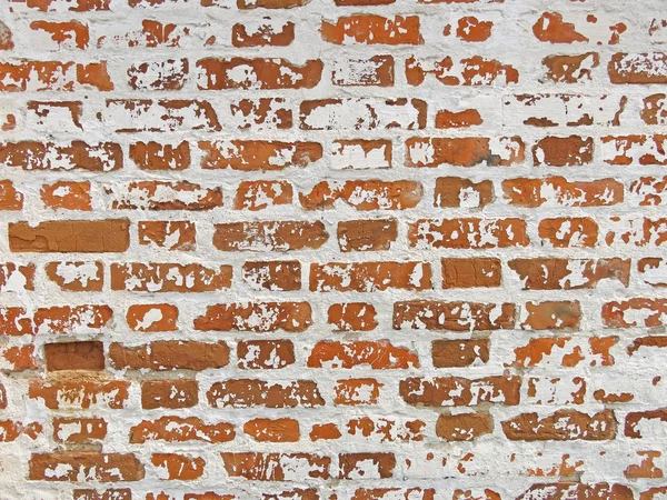 빨간색, 테라코타 및 흰색 벽돌 배경입니다. 붉은 브릭의 오래된 벽 — 스톡 사진