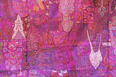 Indıum Patchwork. Hindistan nakış renkli kareler. Zeki çetin