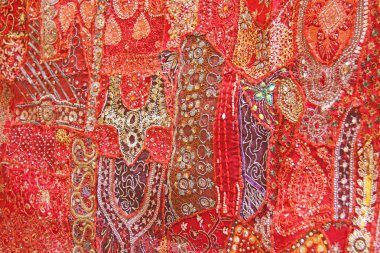 Indıum Patchwork. Hindistan nakış renkli kareler. Zeki çetin