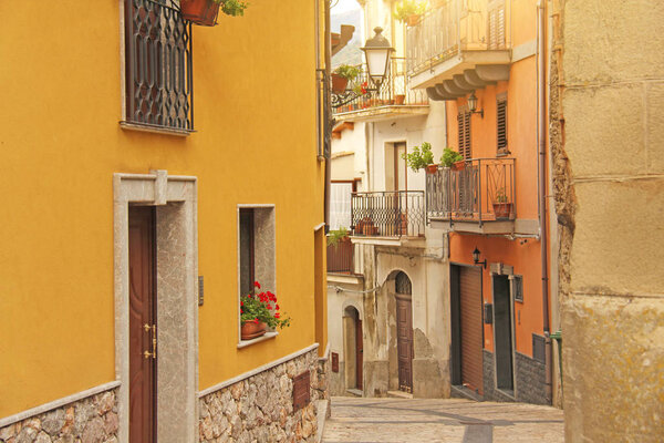 The streets of Italy. Italian Streets. Old city. The island of Sicily, Italy.