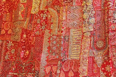 Indıum Patchwork. Hindistan nakış renkli kareler. Zeki çetin