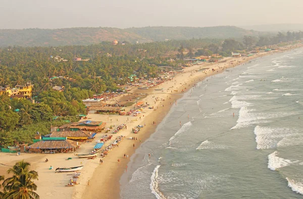 Praia de Arambol. Vista do céu, de cima, aerofóbico, ponto — Fotografia de Stock