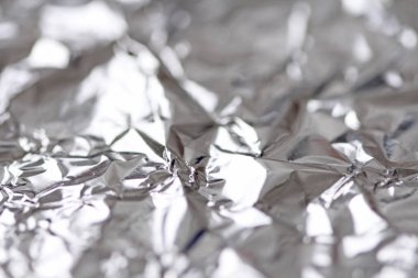 Folyo. Metal arka plan buruşuk. Gri ya da gümüş arka plan