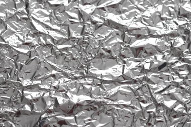 Folyo. Metal arka plan buruşuk. Gri ya da gümüş arka plan