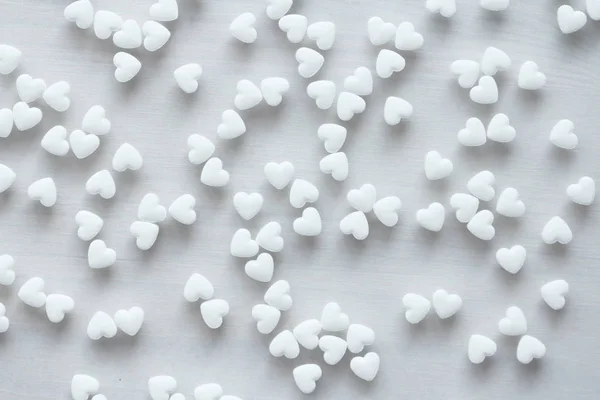 Corazón blanco. Fondo de corazones blancos. Diseño con espacio de copia . —  Fotos de Stock