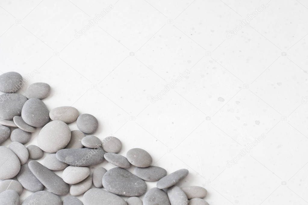 Spa background with grey stones, gray modern background, cover, 