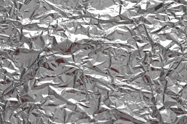 Folyo. Metal arka plan buruşuk. Gri ya da gümüş arka plan