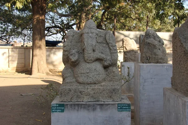 Ganesha Stone en el museo al aire libre en Hampi, India — Foto de Stock