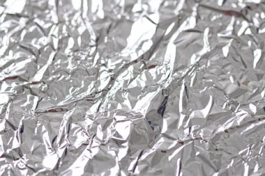 Folyo. Metal arka plan buruşuk. Gri ya da gümüş arka plan