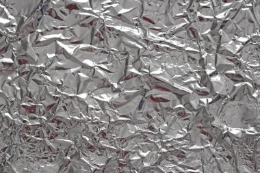 Folyo. Metal arka plan buruşuk. Gri ya da gümüş arka plan