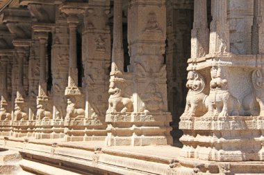 Shiva Virupaksha Tapınağı, Hamp sütunüzerinde taş bas kabartmalar