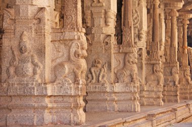 Shiva Virupaksha Tapınağı, Hamp sütunüzerinde taş bas kabartmalar