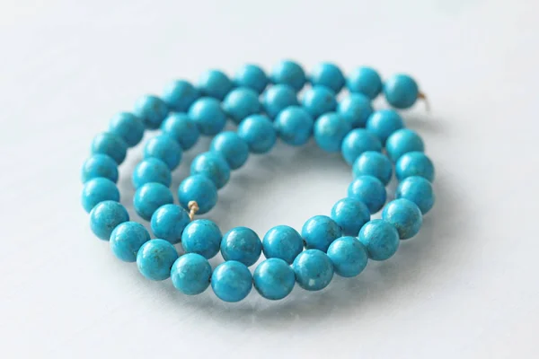 Turquoise. Natural turquoise stone, round beads