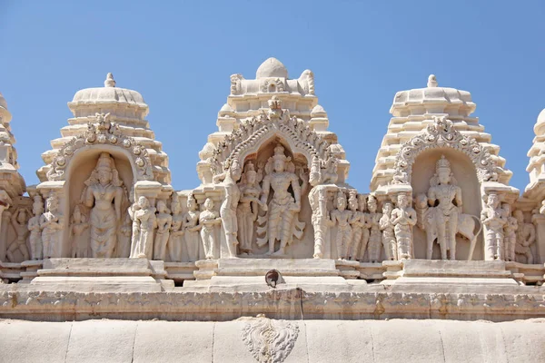 Detalle del Templo Shiva Virupaksha, Hampi, Karnataka, India. Ston. — Foto de Stock