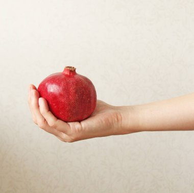 Granat. El Bombasının Meyvesi Elde Yatıyor.