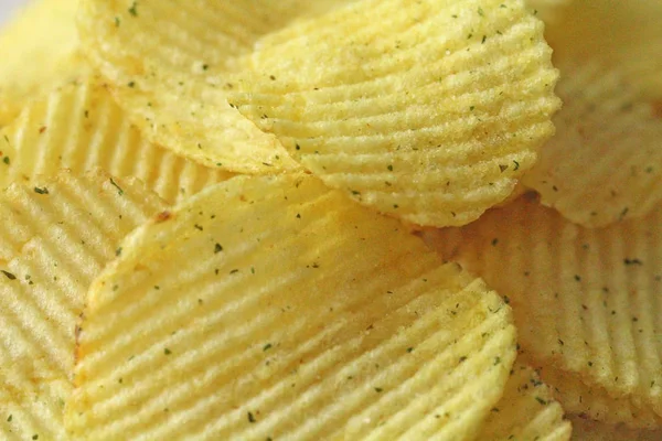 Burgonya chips. Büfé. Élelmiszer — Stock Fotó