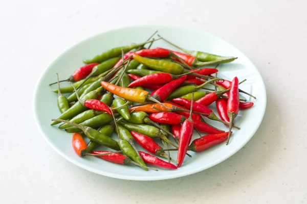 Red Hot Chili Peppers On Modern Background or White Table, on a