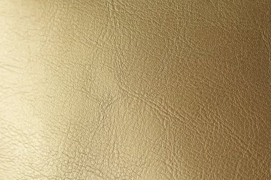 Altın veya bronz doğal deri arka plan. Parlak sarı yaprak gol