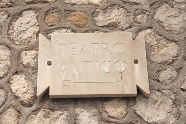 Taormina Şehrindeki Yunan Tiyatrosu, Sicilya Adası, İtalya. Eski