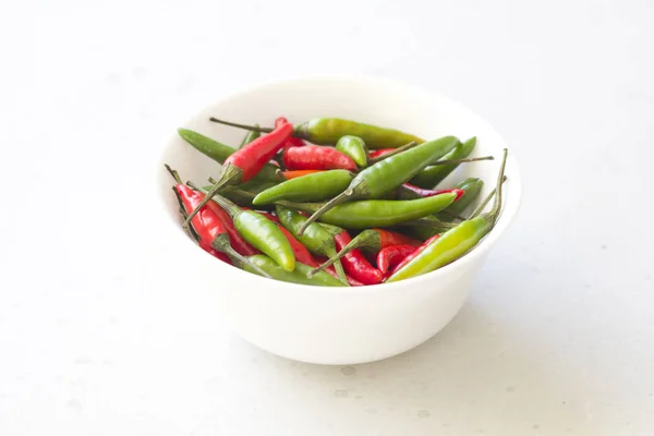 Red Hot Chili Peppers On Modern Background or White Table, on a