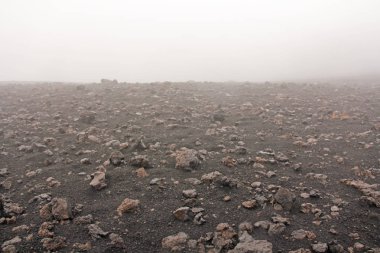 Etna yanardağı. Etna volkan krateri. Siyah Volkanik Dünya,