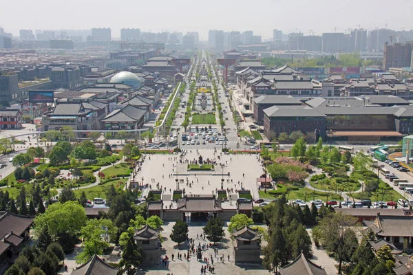 中国西安市。从上面查看，全景 — 图库照片
