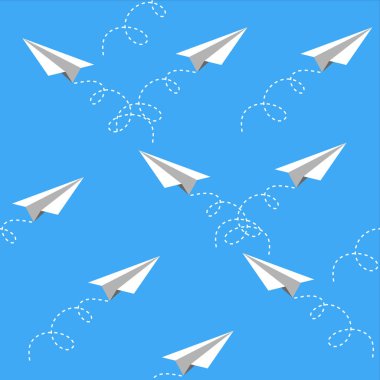 Vektör uçak desen sorunsuz arka plan
