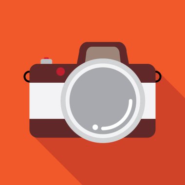 Kamera vektör simgesi, düz simgesi tasarım, esp10