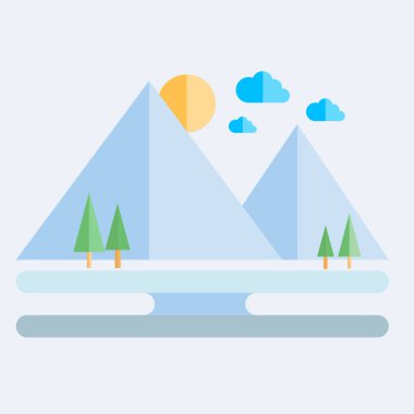  doğa manzara illüstrasyon ile