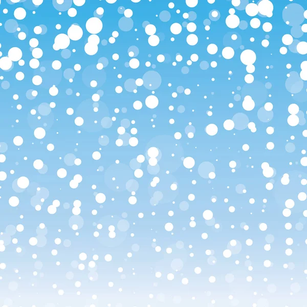 Fond Vectoriel Noël Hiver Ciel Bleu Hiver Avec Chute Neige — Image vectorielle