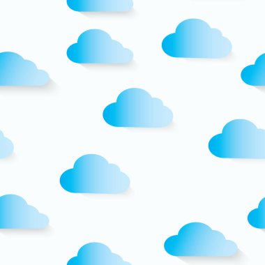 mavi bulutlar sorunsuz vektör arka plan