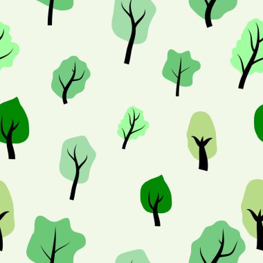  El çizmek ağaçlar vektör, ağaçları, esp10 ile sorunsuz vektör desen