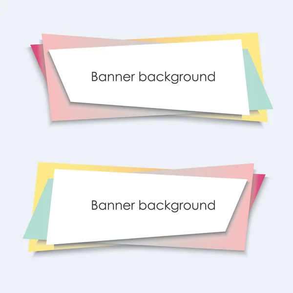 Bunte Banner Hintergrund Flaches Design Esp10 — Stockvektor