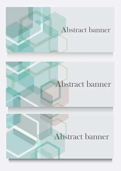 Abstrait Fond Bannière Vectorielle Hexagone — Image vectorielle