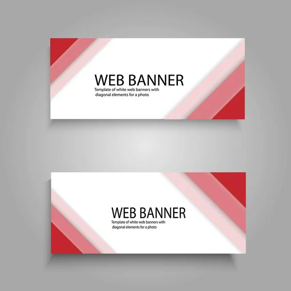 Vektor Abstrakte Banner Vorlage Für Weiße Web Banner Für Werbung — Stockvektor