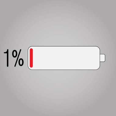 düşük güç simgesi, düz tasarım stili, esp10