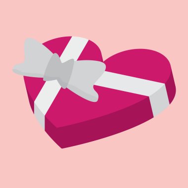  kalp şeklinde hediye kutusu vektör simgesi web için hediye kutusu simgesi, esp10 kırmızı kalp şeklinde