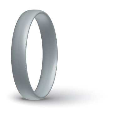 Gümüş Alyans beyaz arka plan üzerinde vektör stil izole