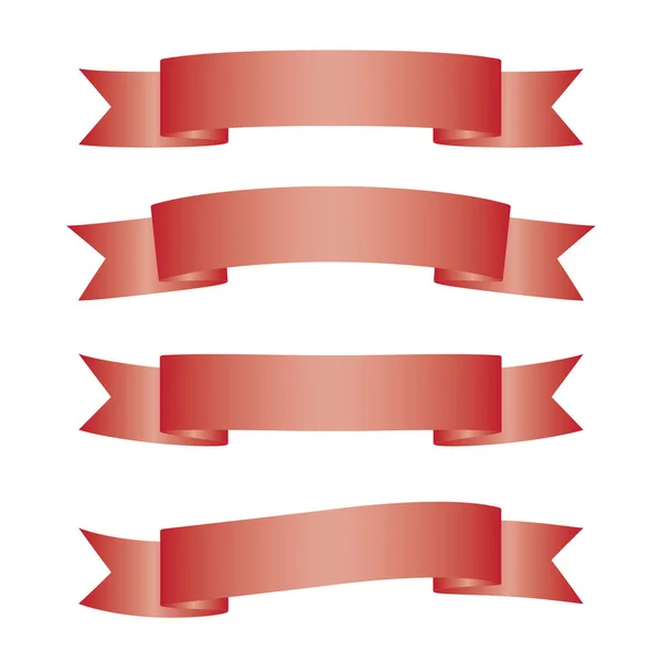 Icona Del Banner Nastro Sfondo Bianco Esp10 — Vettoriale Stock