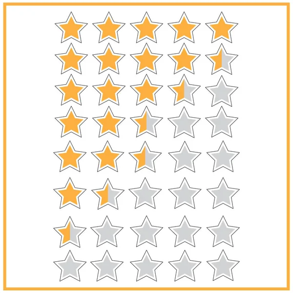 Star Rating Icon Flat Icon Design Concept Favorite Consumer Service — стоковый вектор
