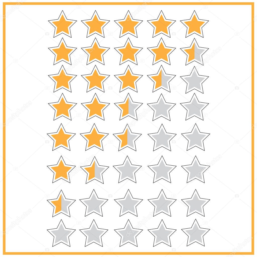 5 star rating icon,flat icon design,Concept of favorite, consumer and service.