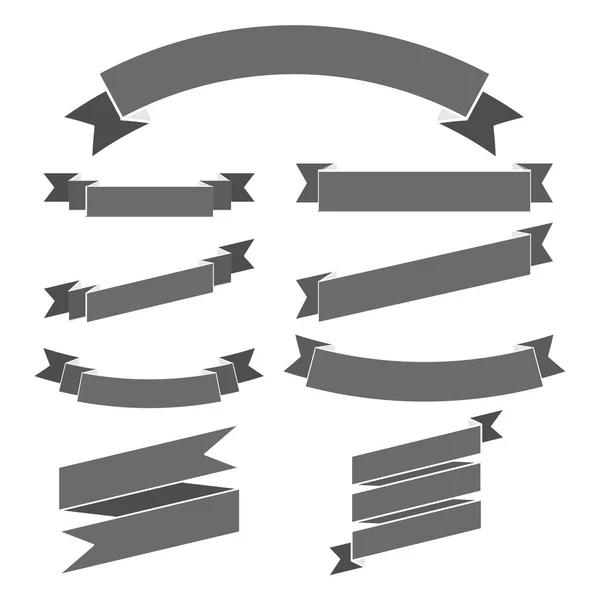 Набор ленточных знамен — стоковый вектор