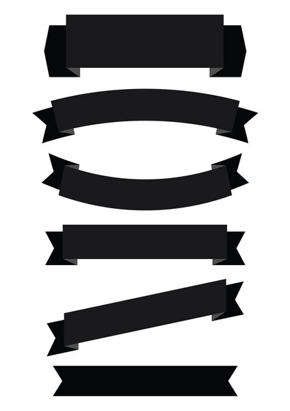 set of ribbon  banner