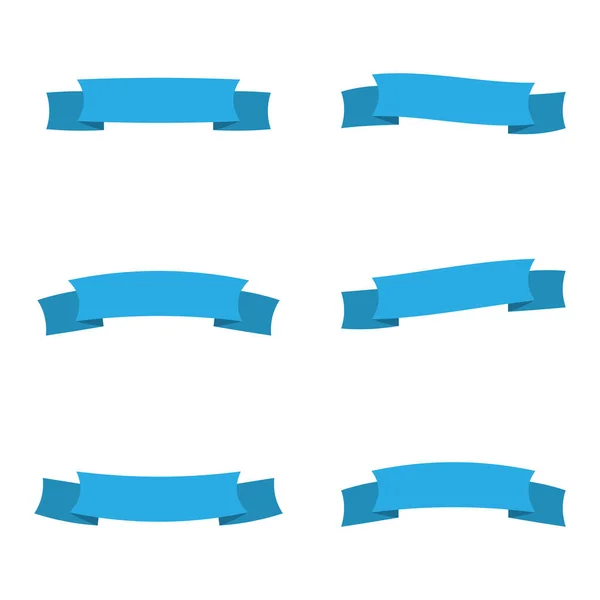 Sada Modré Stuhy Banner Ikona Stuha Vektorový Banner Bílém Pozadí — Stockový vektor