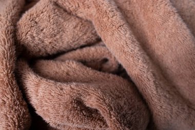 Kahverengi kumaş, Terry, dokulu arka plan. tasarım kağıdı, arkaplan metni, afişler, reklam panoları için uygun