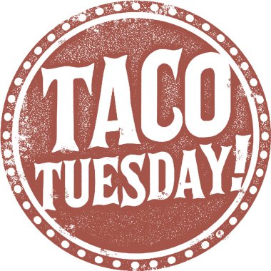 Taco Salı restoran menü özel damga