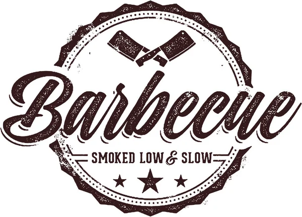 Vintage Barbecue Menu Design Timbre — Image vectorielle