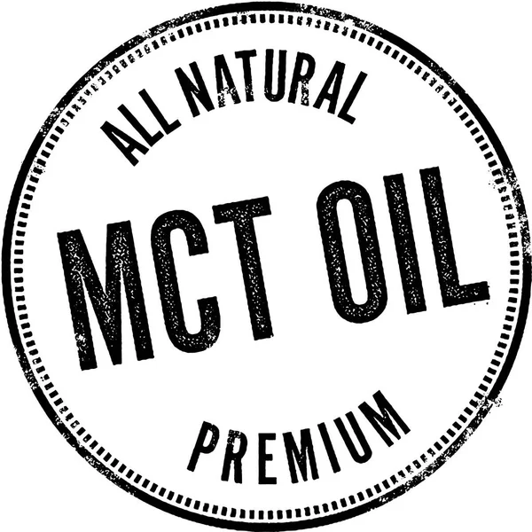 Sello Aceite Mct Natural Vintage — Vector de stock